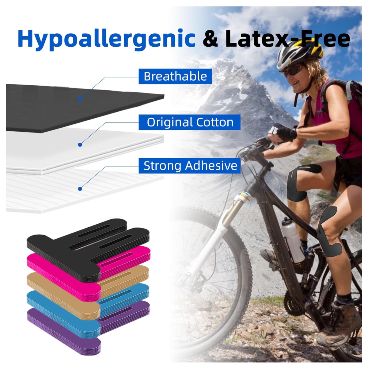 cinta kinesiologica precortada Rodilla